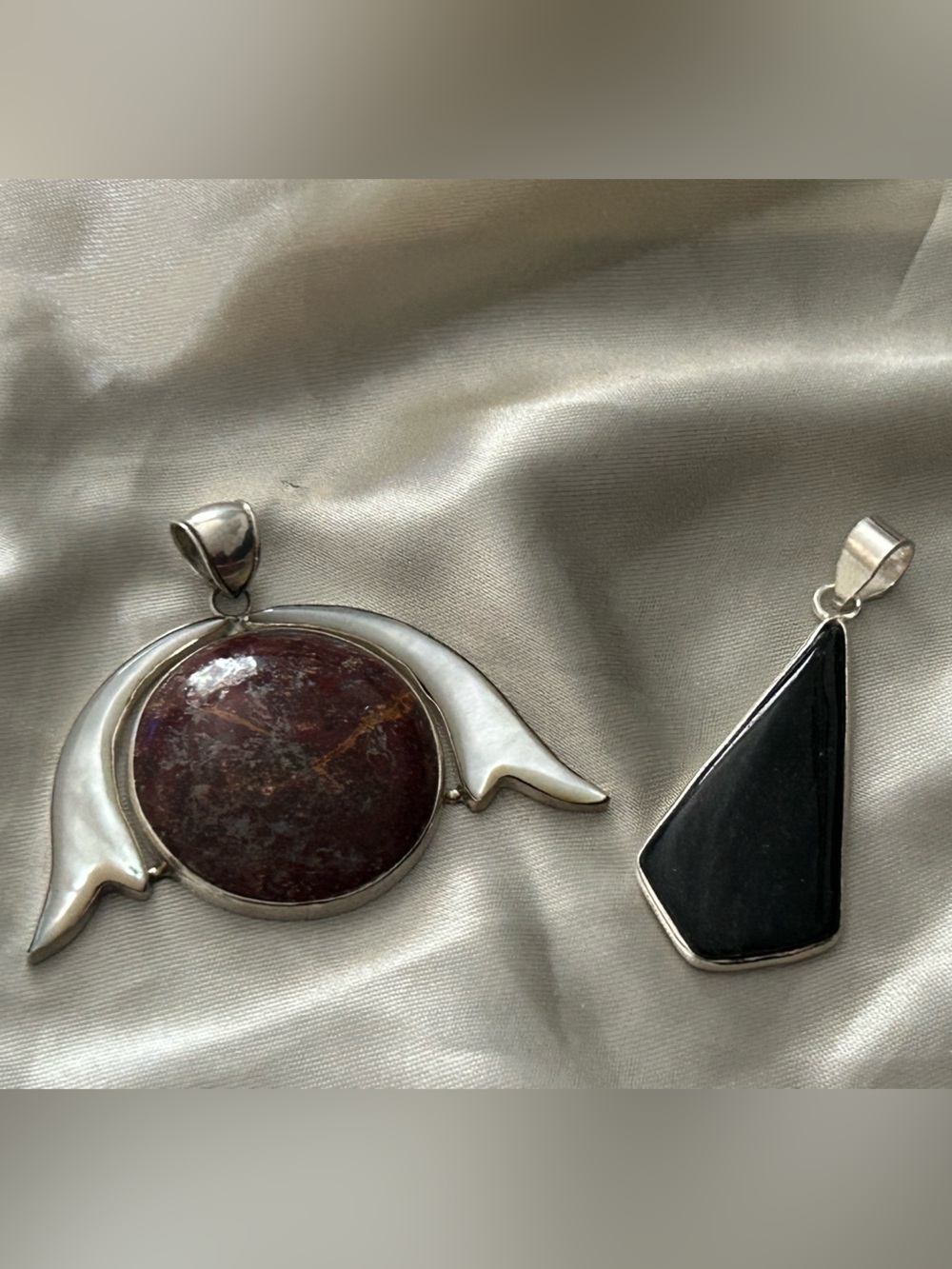 Sterling Silver Large Pendant Duo